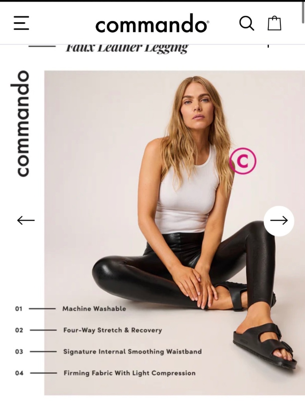 Commando Faux Leather Leggings